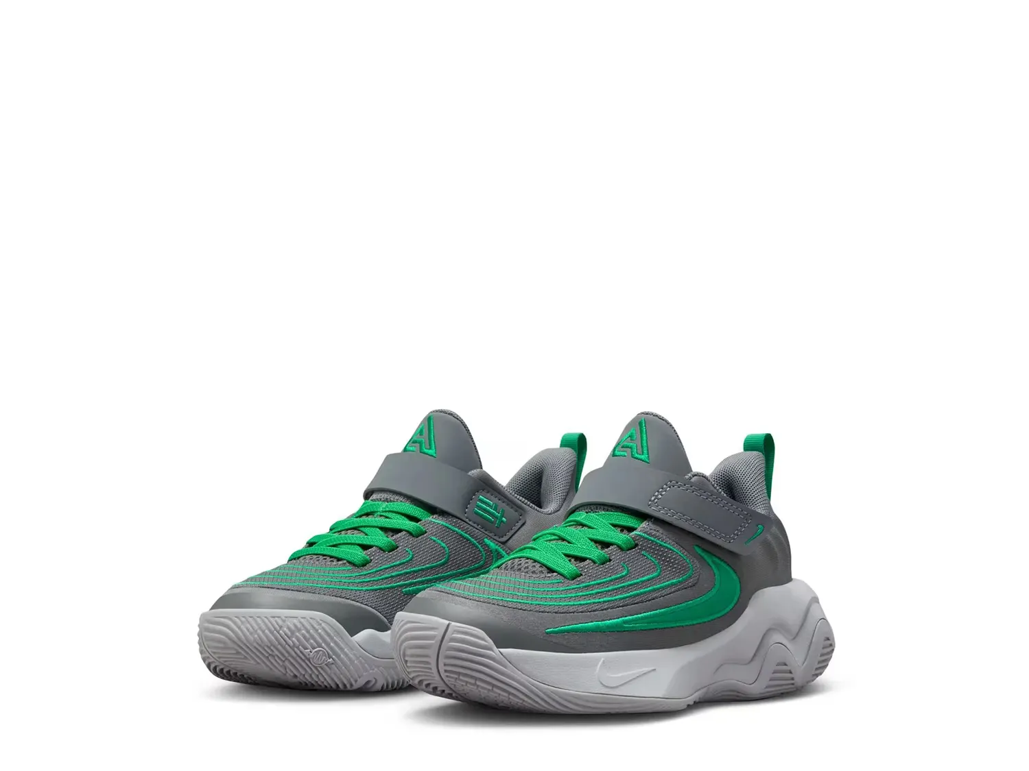 Кроссовки Giannis Immortality 4 — детские Nike, Grey/Green — фото 3