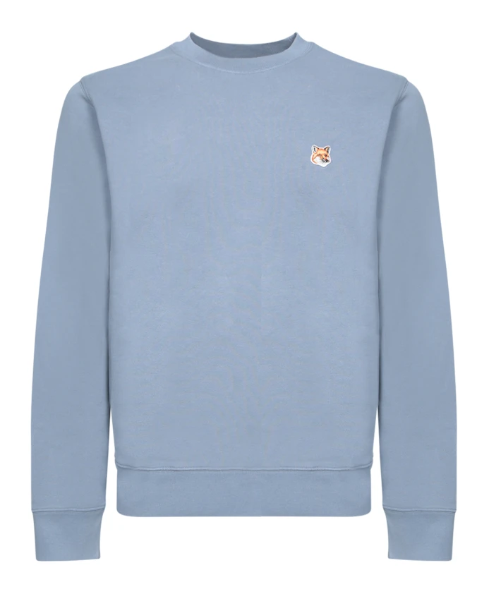 

Синяя толстовка с вышивкой в виде лисы. Maison Kitsunã, синий