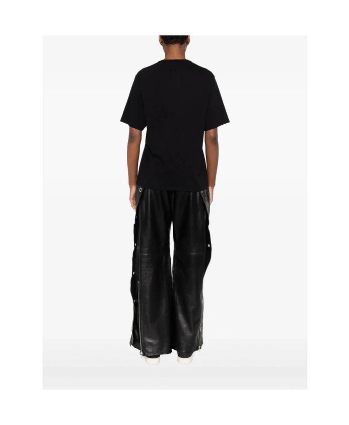 Черная футболка с круглым вырезом и короткими рукавами Rick Owens, черный — фото 2