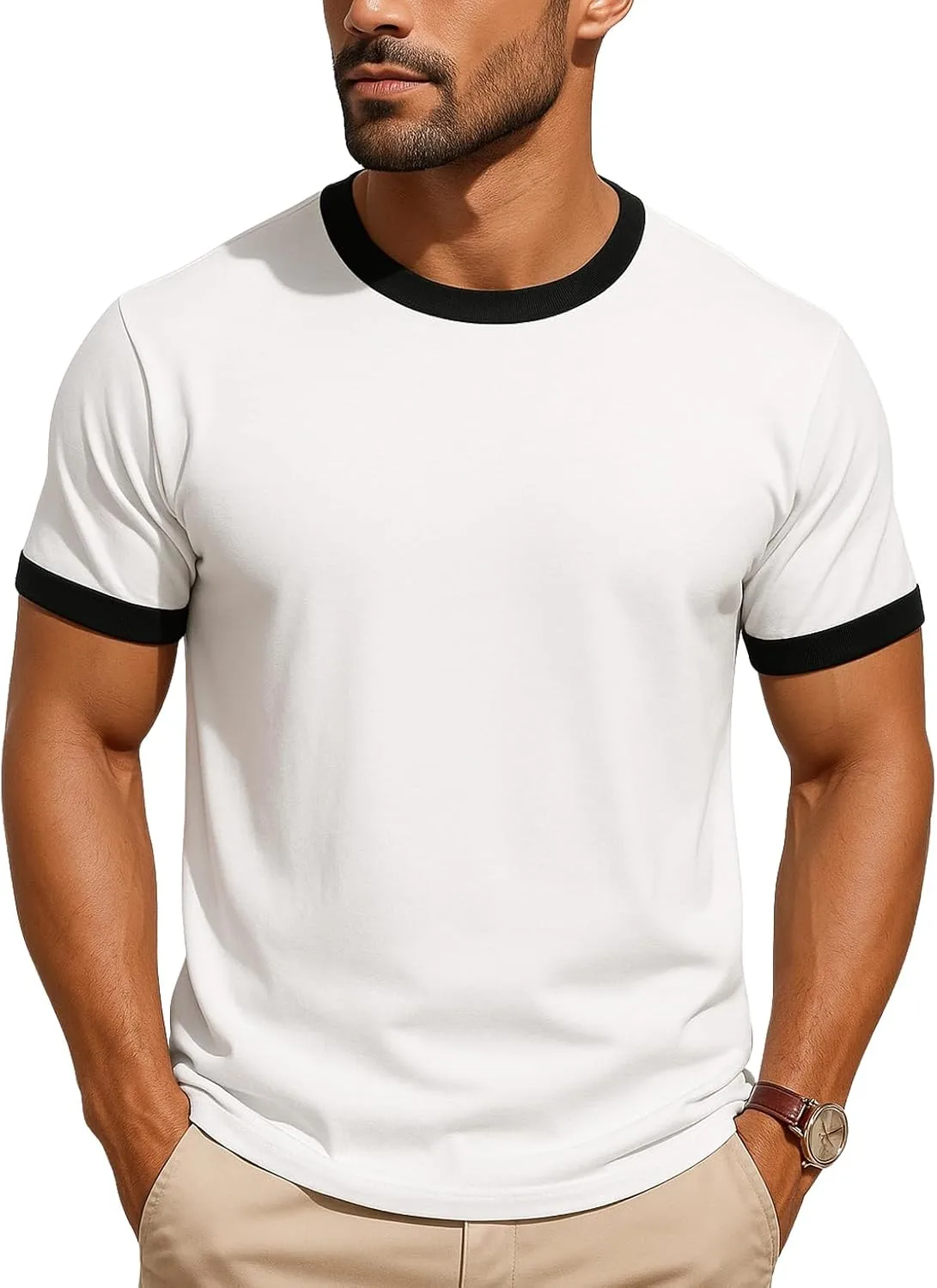 

Футболка JustBlanks Men's Ringer Tee Shirt с коротким рукавом