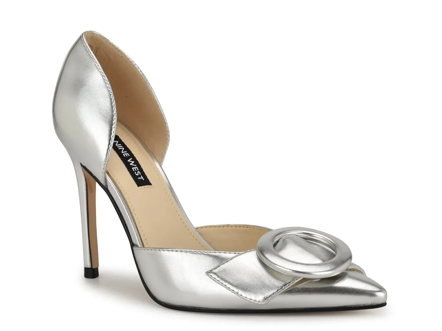 Туфли-лодочки Nine West Frolly Pump, серебристый металлик