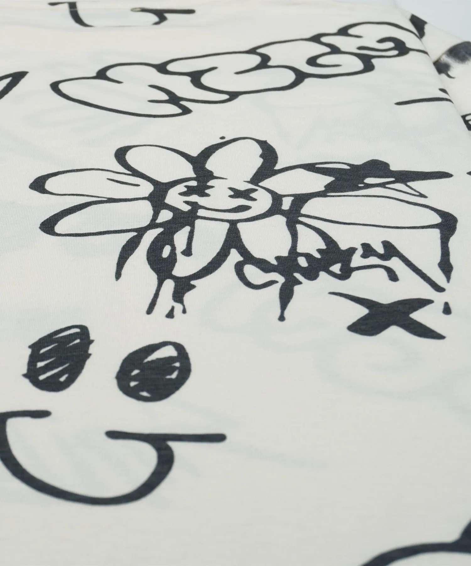 Детская футболка с мультиграффити MSGM KIDS Multigraffiti кремовая — фото 4