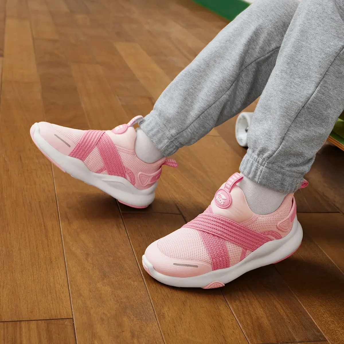 LINING YOUNG Детские кроссовки Shock Absorbers Rebound Low Top Lifestyle, розовые — фото 3