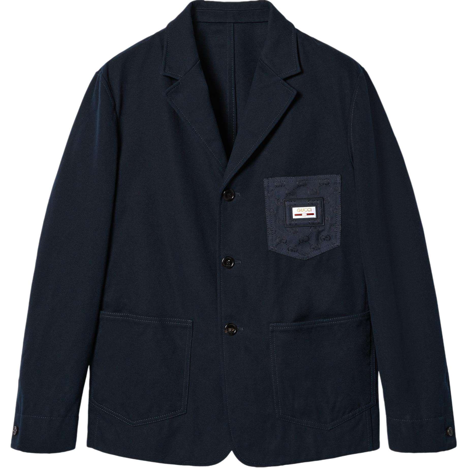 

Однобортный жакет GUCCI, темно-синий