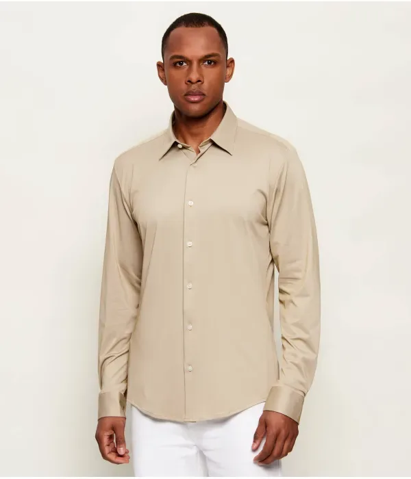 Рубашка P-ROAN-KF-261 slim fit Boss, бежевый — фото 3
