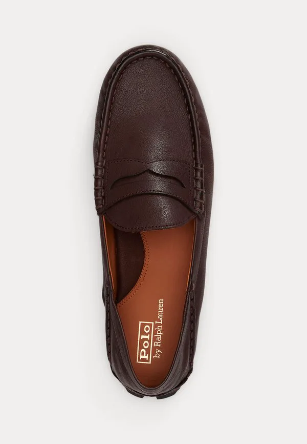 Кожаные слипоны для водителя anders Polo Ralph Lauren, Dark Brown — фото 4