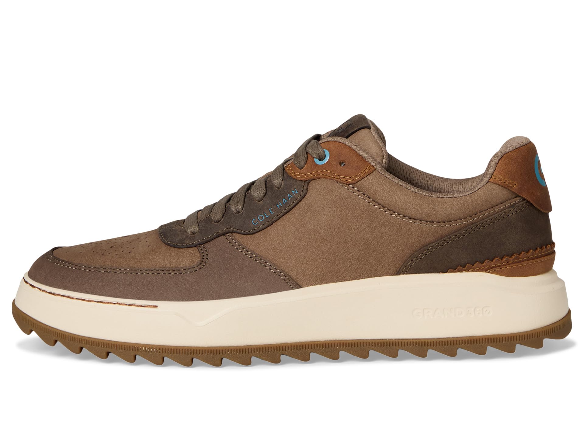 Кроссовки Cole Haan Grandpro Crossover Golf, цвет Irish Coffee Nubuck/Ivory Waterproof — фото 4