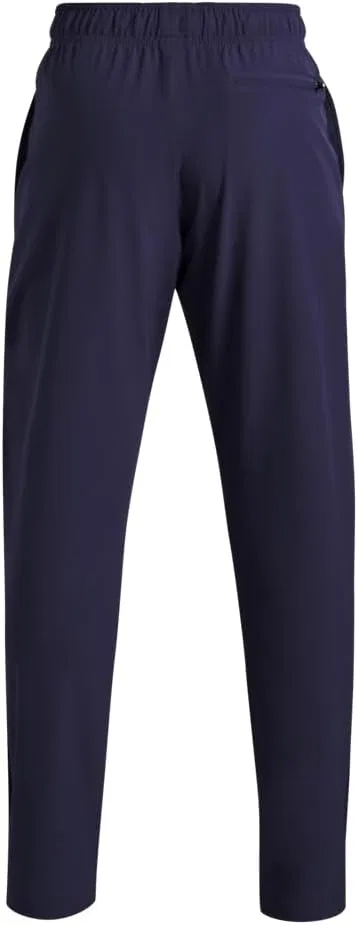 Детские хоккейные разминочные штаны Under Armour, (410) Midnight Navy//White — фото 2