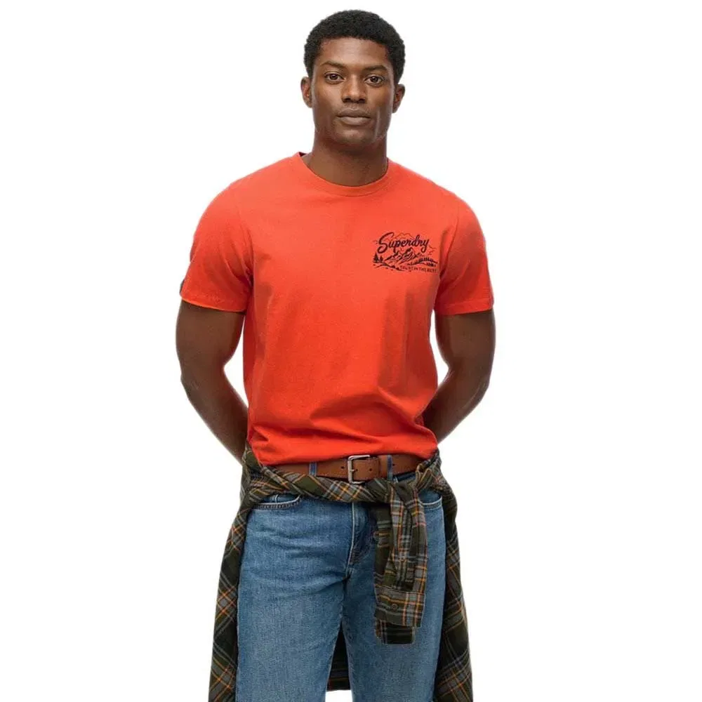 Футболка с коротким рукавом Superdry Lo-Fi Outdoors Relaxed Fit, оранжевый