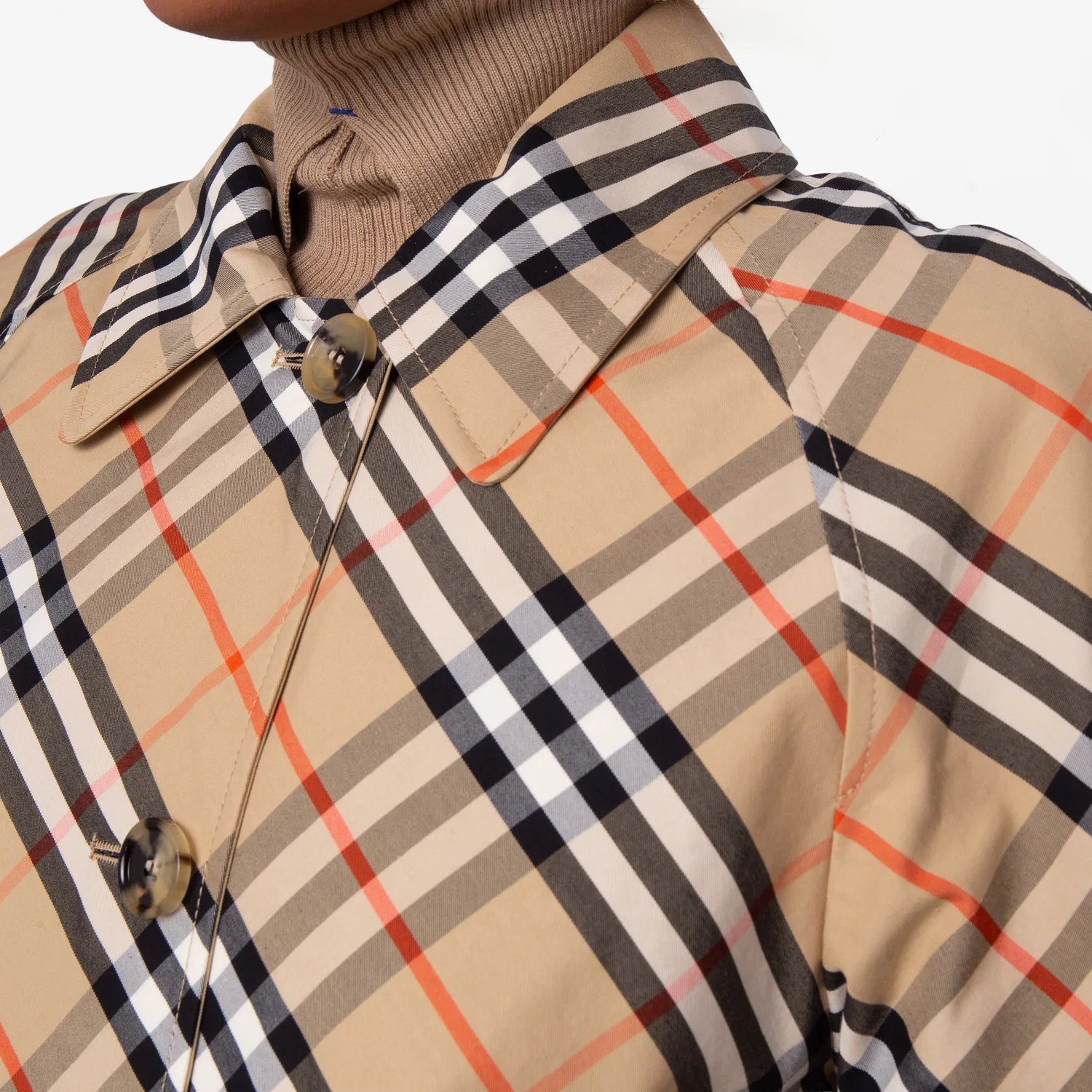 Пальто-автопальто из габардина Burberry Reversible Gabardine Car Coat, Flax — фото 3