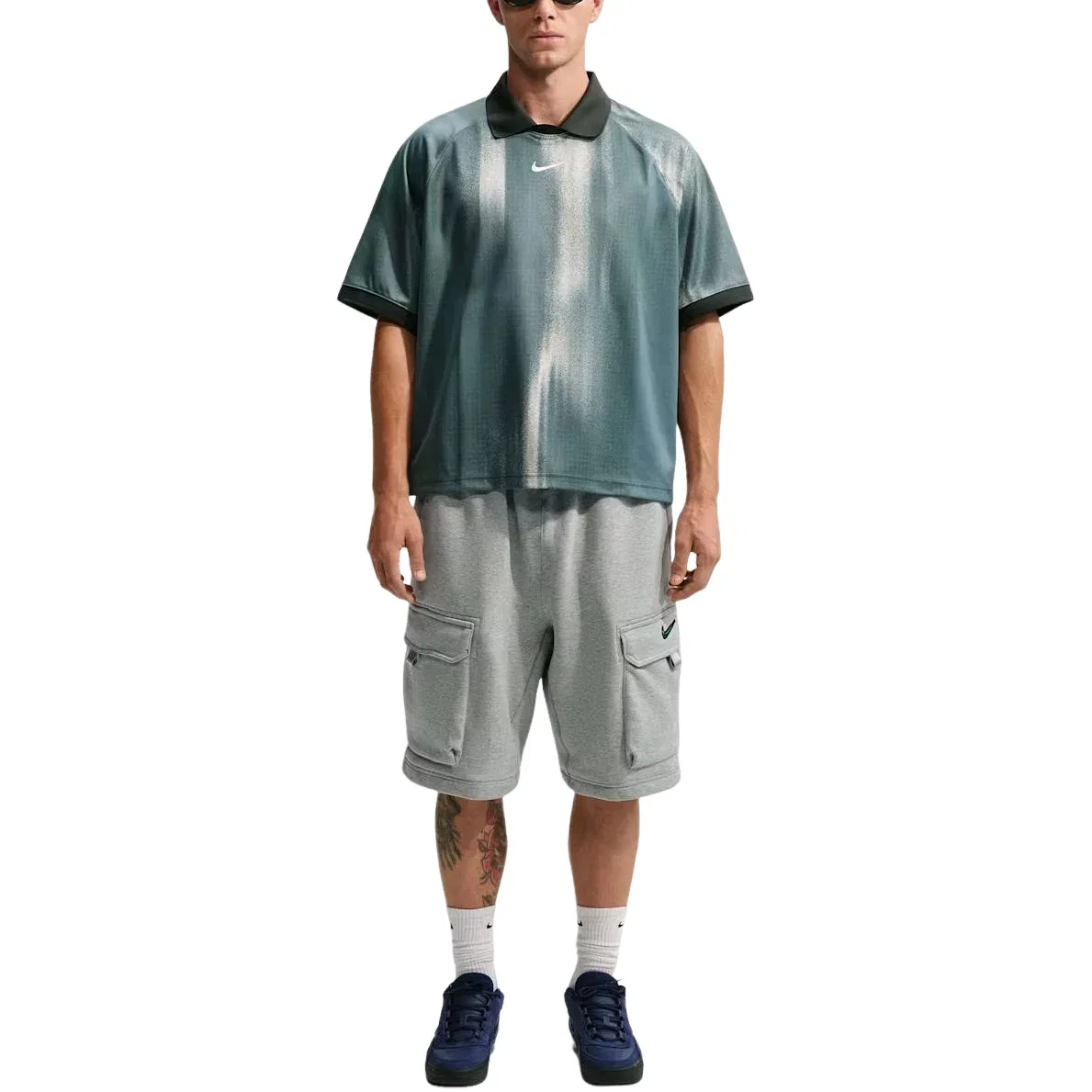Мужская джерси Nike SB Sunset Dri-FIT Jacquard Skate Jersey, зеленый — фото 2