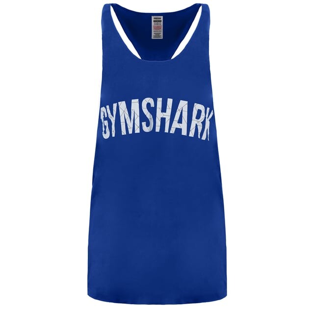 

Мужская синяя майка Bold Stringer Gymshark, синий