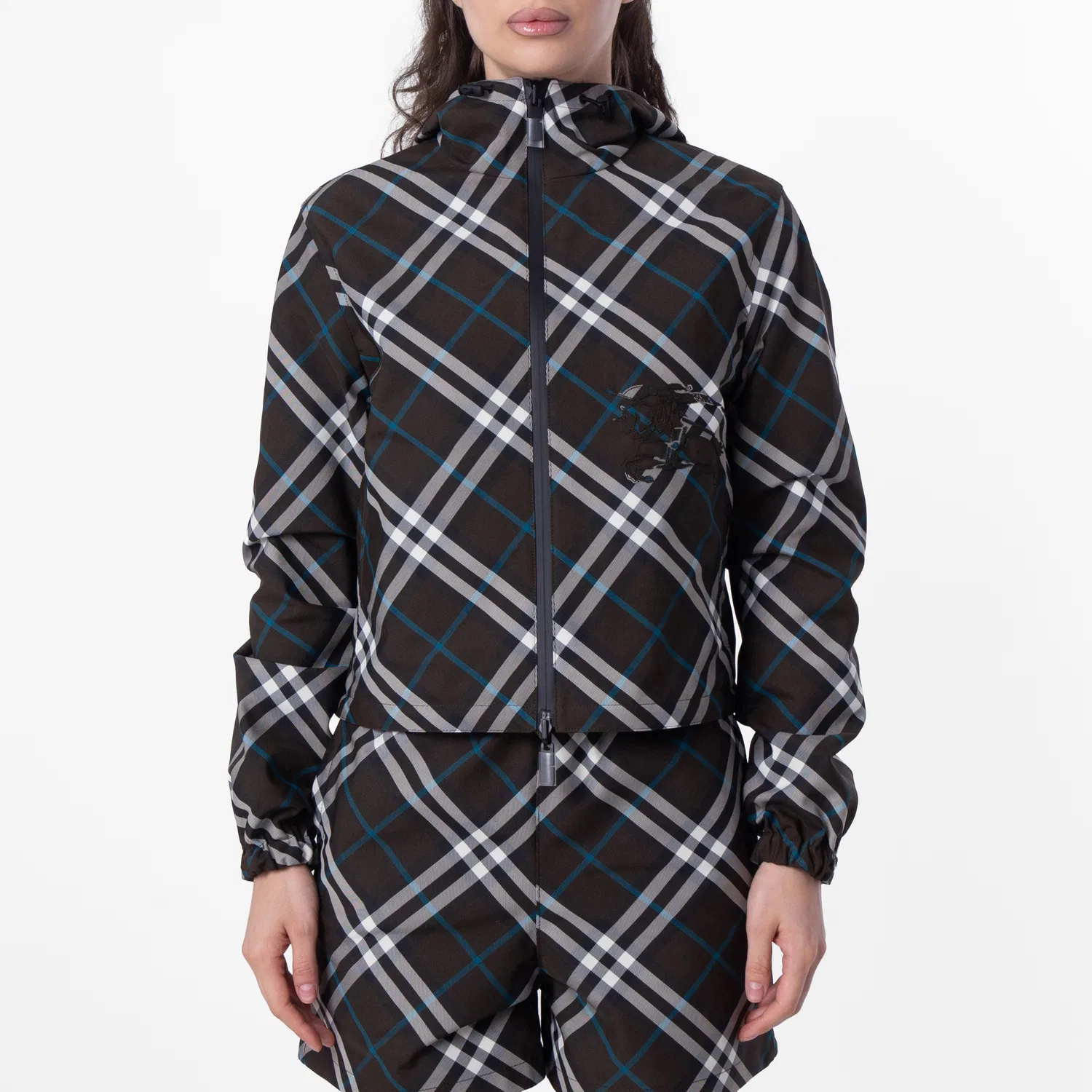 Куртка-бомбер укороченная двусторонняя Reversible Cropped Check Jacket Burberry, Snug Ip Check