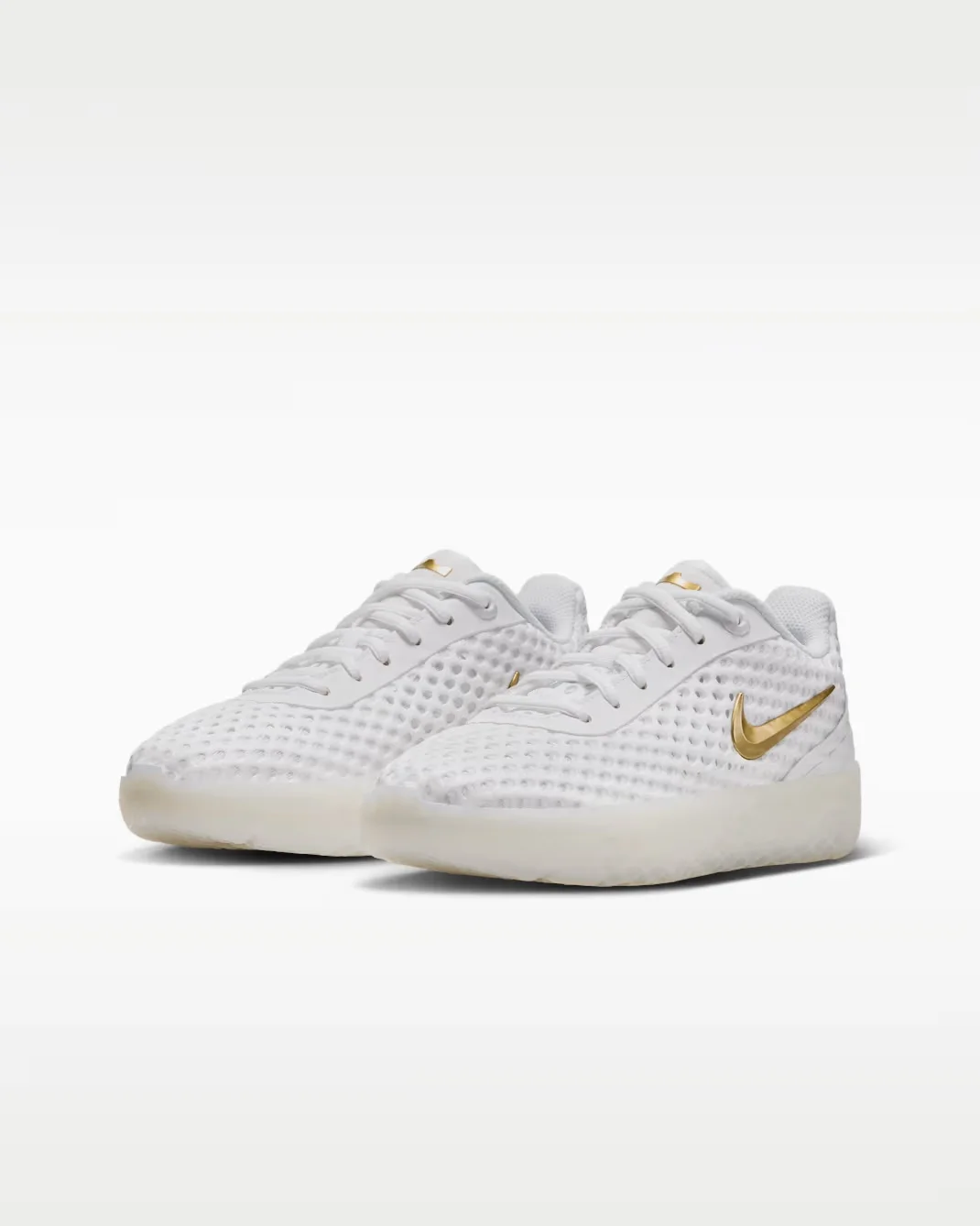 Кроссовки подростковые Nike LeBron Witness X, белый/золотистый — фото 4