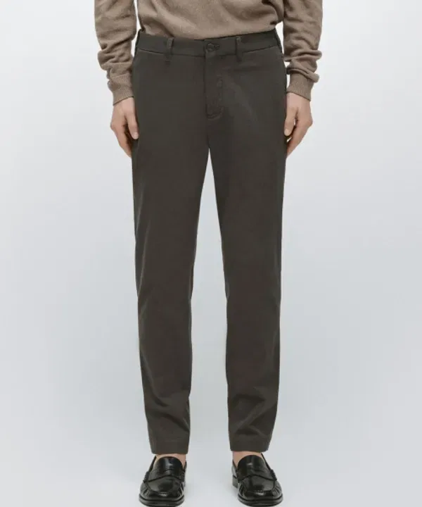 Хлопковые брюки slim fit, Massimo Dutti