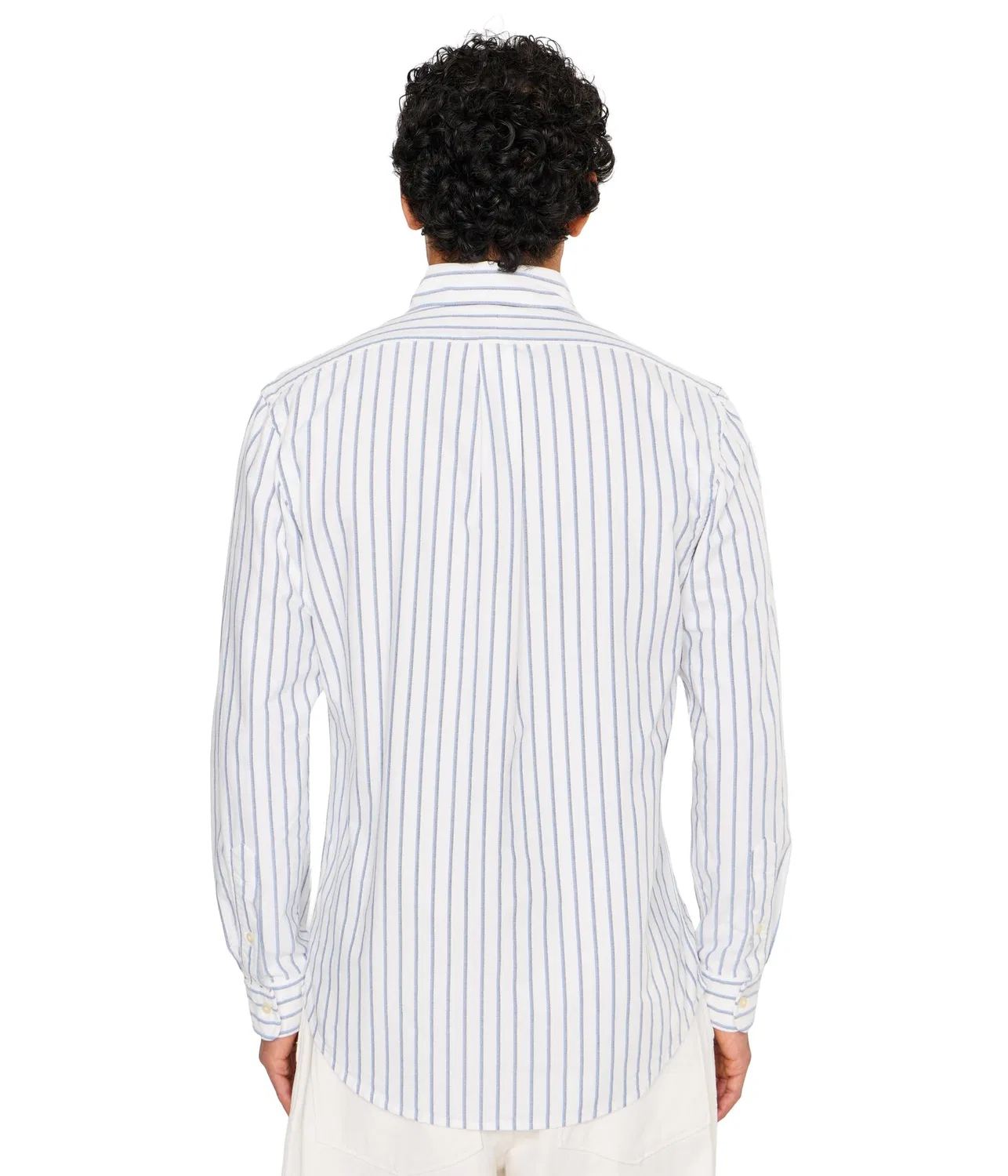 Рубашка Оксфорд в полоску Polo Ralph Lauren, White/Blue Multi — фото 4