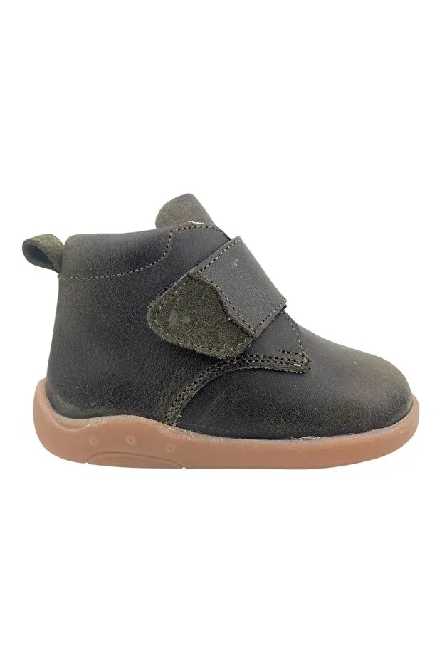 Детские ботинки для девочек кожаные Lake baby boy first step boots Nubebe, Khaki