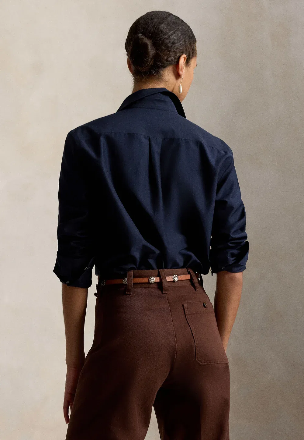 Блузка на пуговицах Polo Ralph Lauren, Hunter Navy — фото 3