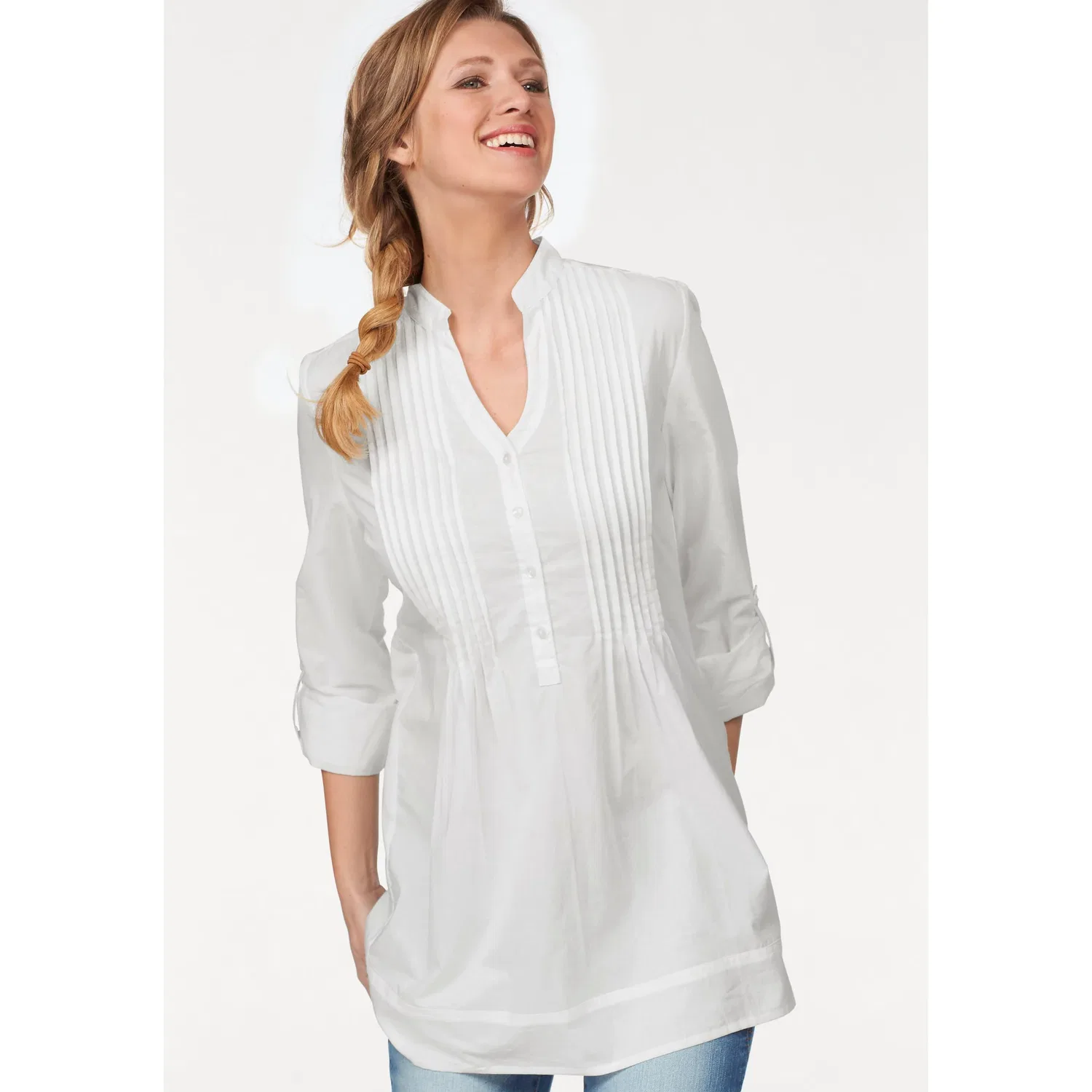 Женская блуза с декоративной отделкой Aniston CASUAL, Offwhite