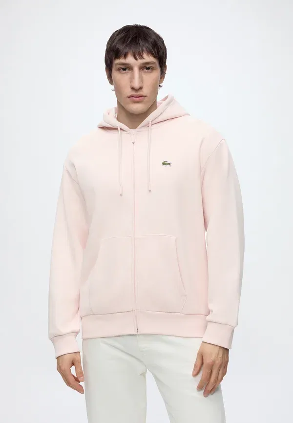 Толстовка Lacoste Классическая, однотонная, синяя