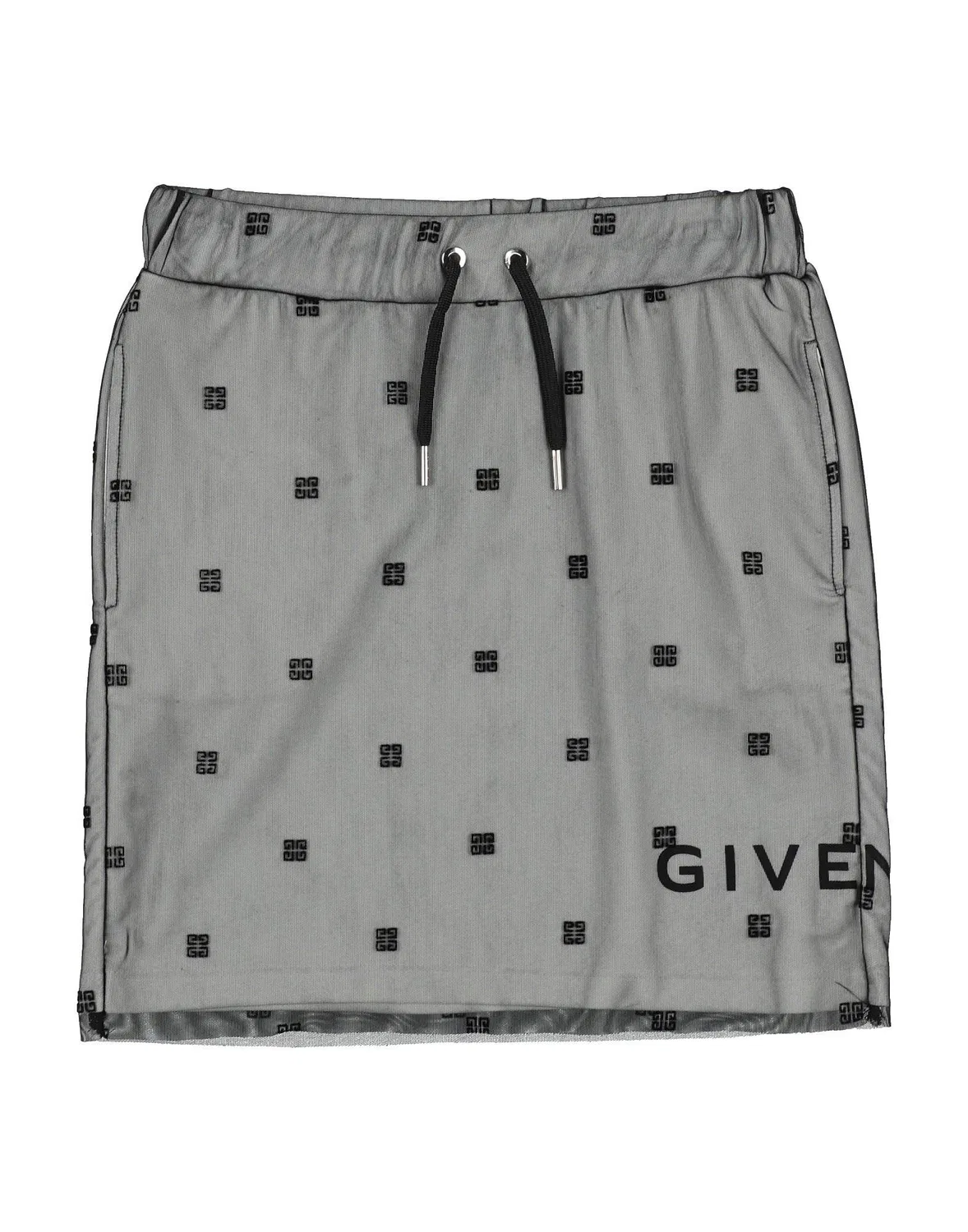 Детская юбка из фатина с логотипом Givenchy, черный