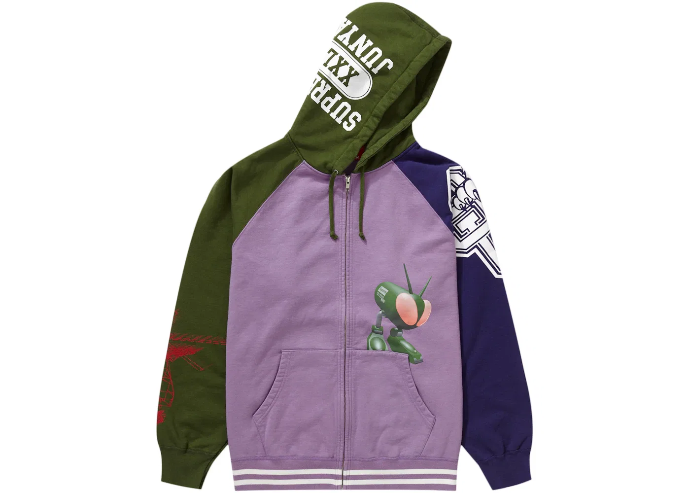 Мужская худи с ZIP-застежкой JUNYA WATANABE CDG MAN Supreme, Violet — фото 2