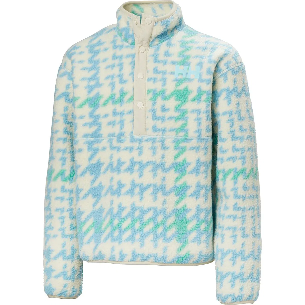 Детский свитер на пуговицах модель Jr Frosty Pile Sweater Helly Hansen, Light Cyan Broxburn Aop