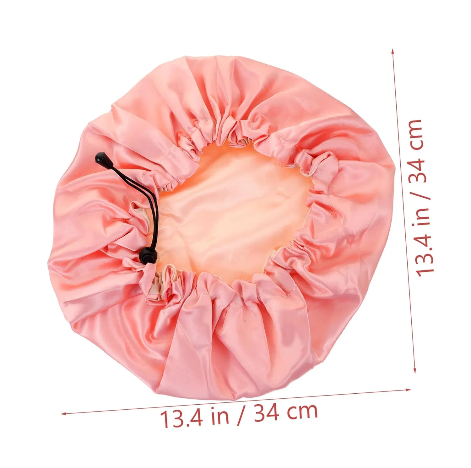 Шапочка для душа из сатина, FOMIYES, 2 шт, 34x34x0.6 см, Розовый — фото 2