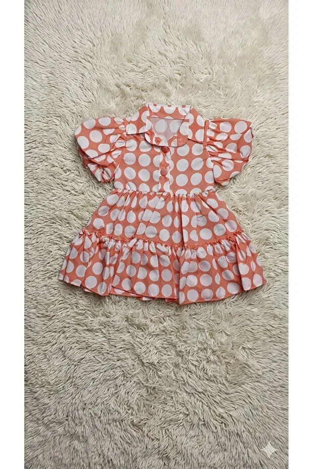 Детское платье для девочек с принтом Vişne Bebe, Orange — фото 4