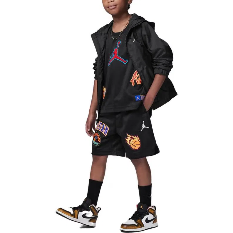 Шорты с патчами Air Jordan Patch Pack, черный — фото 3