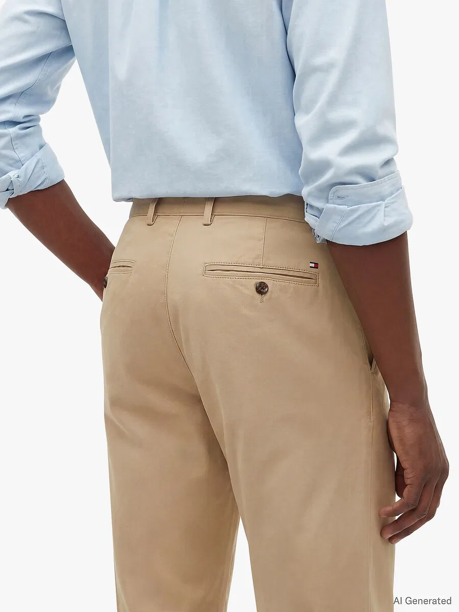 Брюки TOMMY HILFIGER Regular Pleat-Front Pants 'Dover', светло-коричневый — фото 3