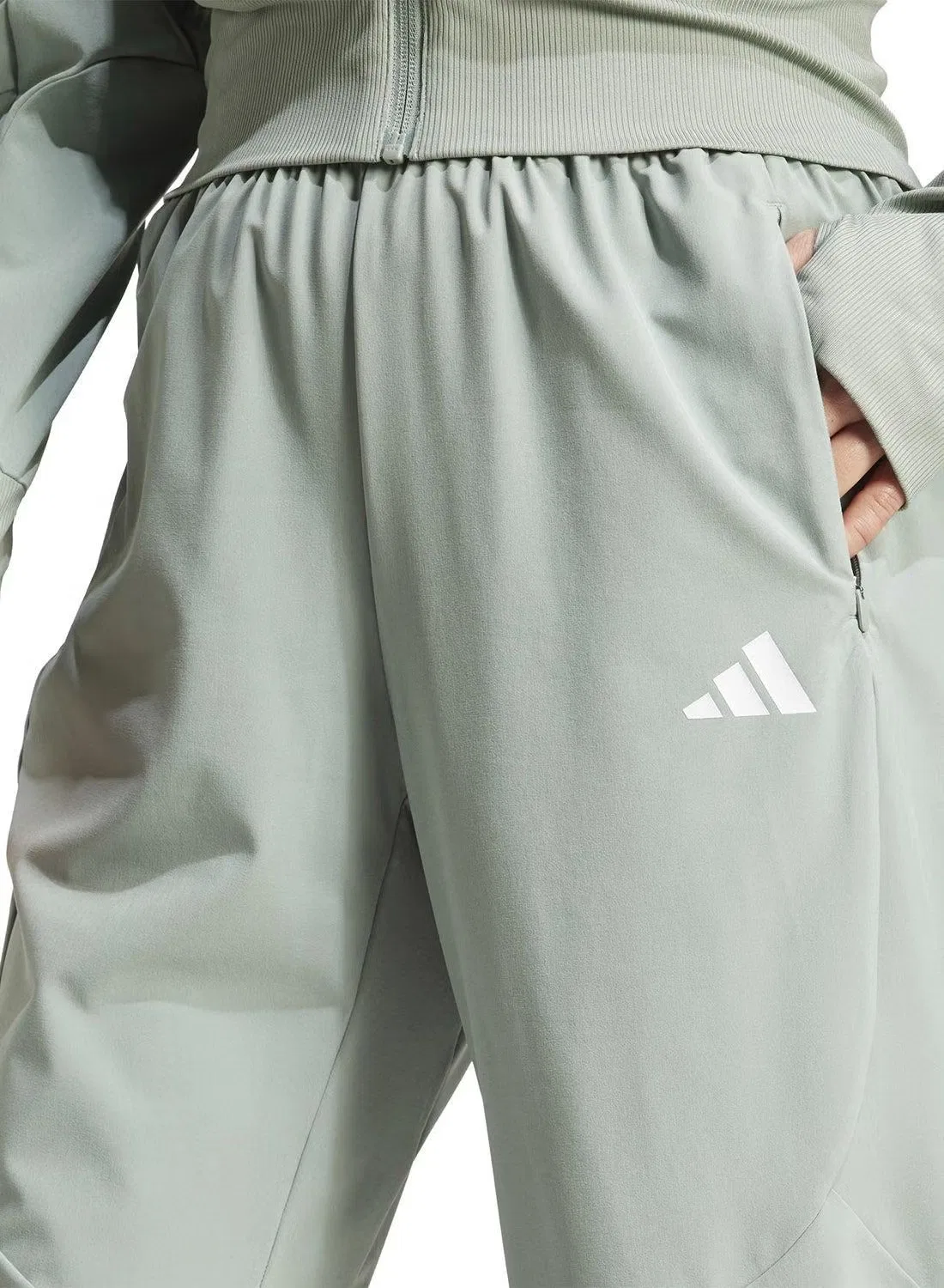 Штаны тренировочные с четырехсторонней эластичностью D4T Adidas, серый — фото 3