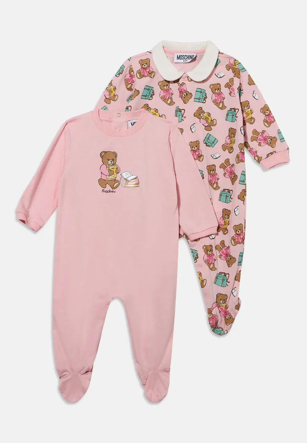 Подарочный набор из 2 комбинезонов для малыша Moschino, Light Pink