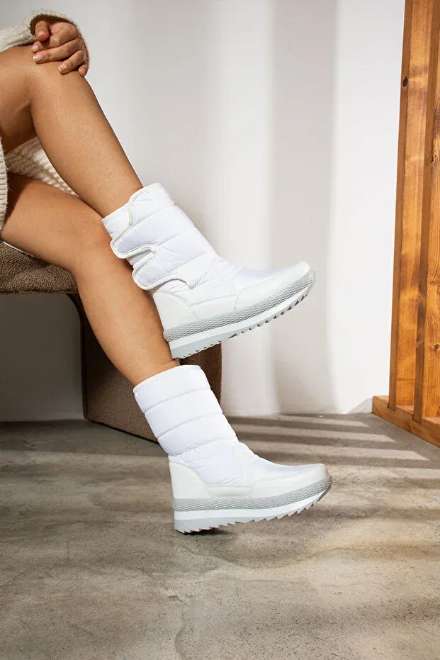 Детские снежные ботинки с меховой подкладкой Unisex 802 Imershoes, White — фото 4