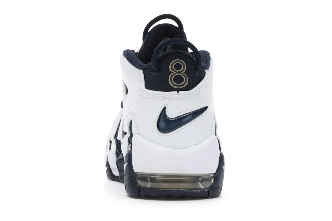 Детские кроссовки Lifestyle Nike Air More Uptempo, White/Metallic Gold-University Red-Midnight Navy — фото 4
