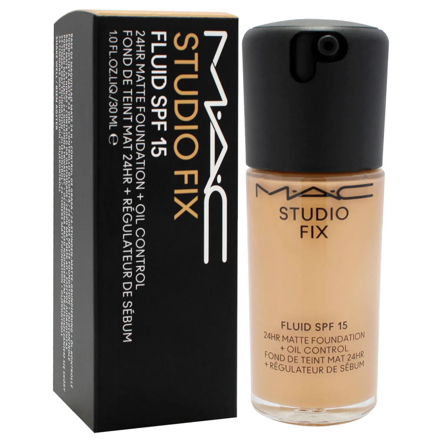 Тональная основа MAC Studio Fix Fluid SPF 15 24Hr Matte Foundation Plus Oil Control, Small — фото 3