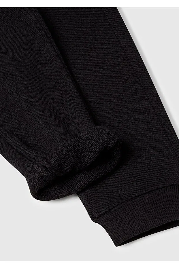 Детские спортивные штаны для мальчиков с принтом Benetton pocket logo sweatpants United Colors Of Benetton, Black — фото 3