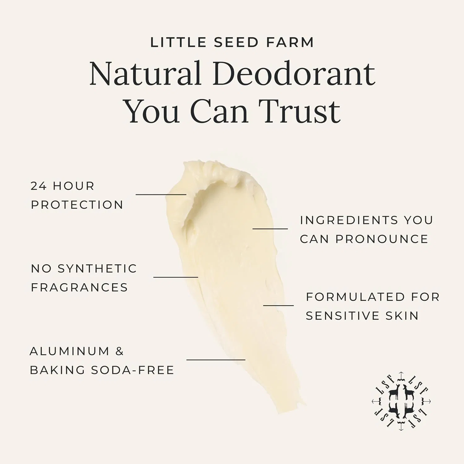 Дезодорант натуральный кремовый Little Seed Farm, Грейпфрут Лимон, 68 г — фото 3