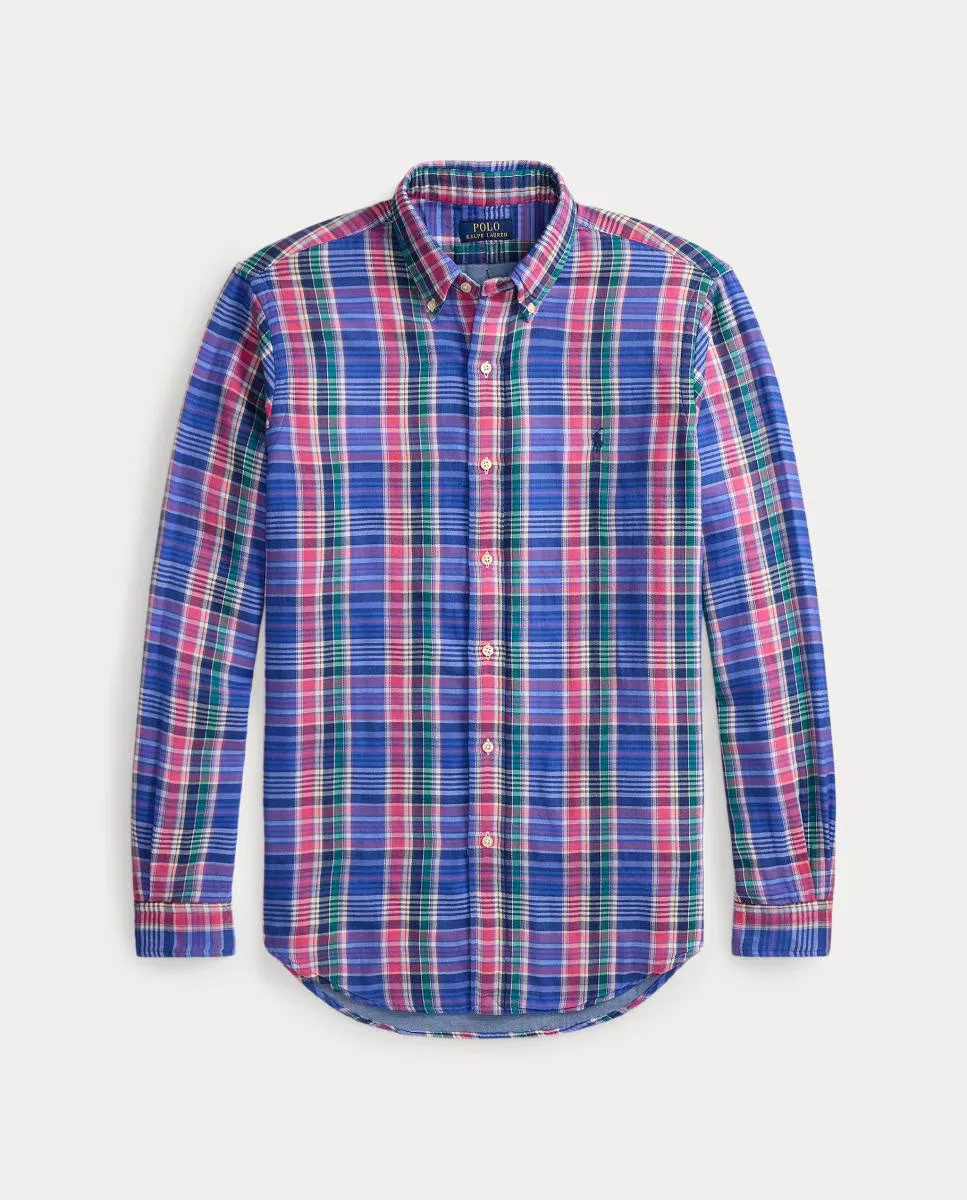 Мужская рубашка в клетку, Doble Cara Azul Royal, Polo Ralph Lauren, мультиколор — фото 4