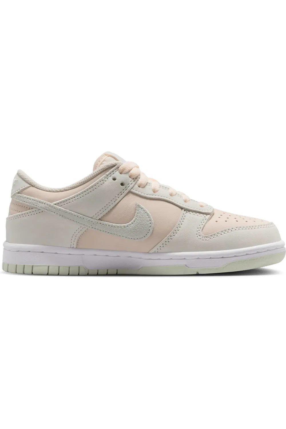 Кроссовки детские баскетбольные Dunk Low Nike, Chalk/White/Barely Green — фото 2