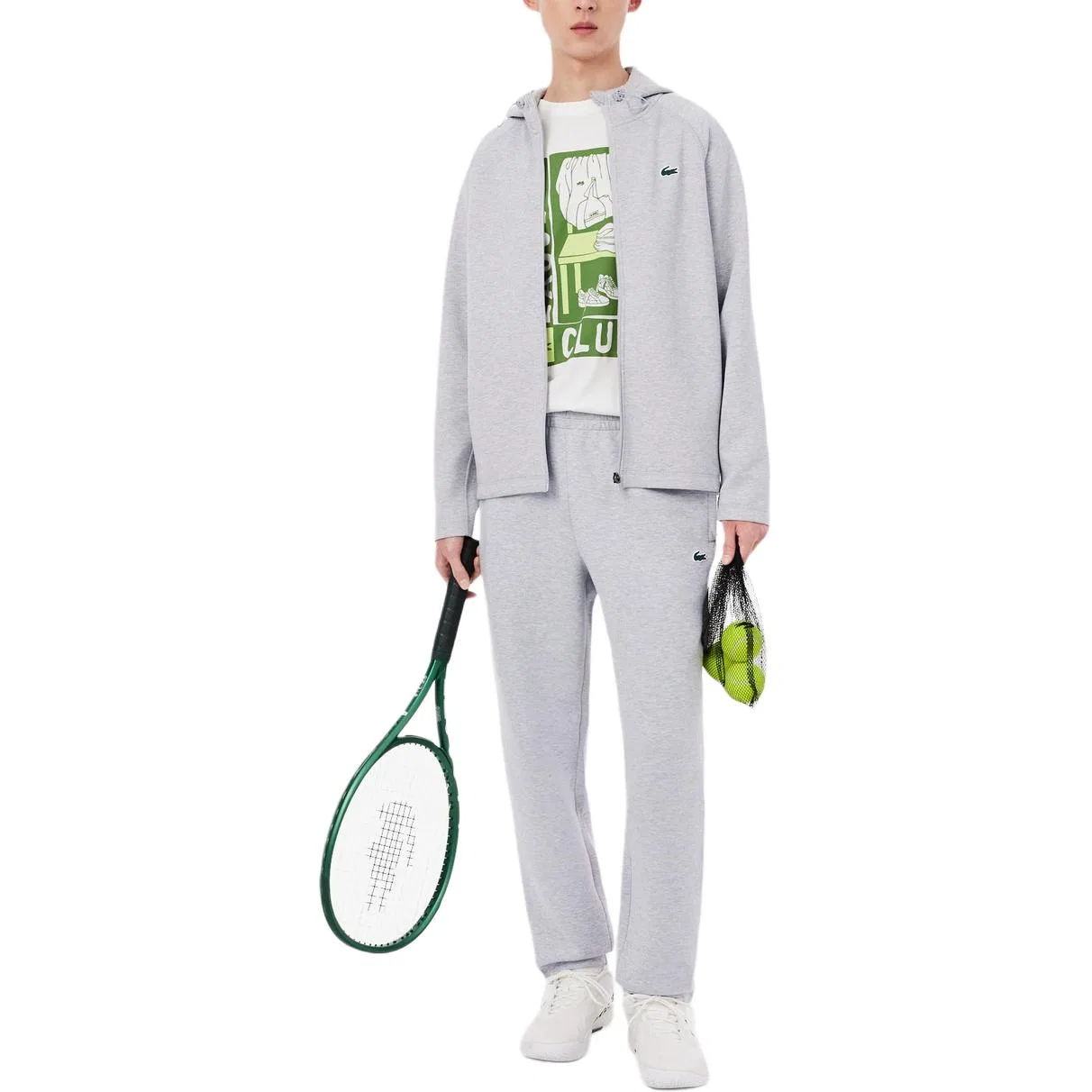 Мужские спортивные брюки с эластичным поясом Lacoste, Navy Blue — фото 4