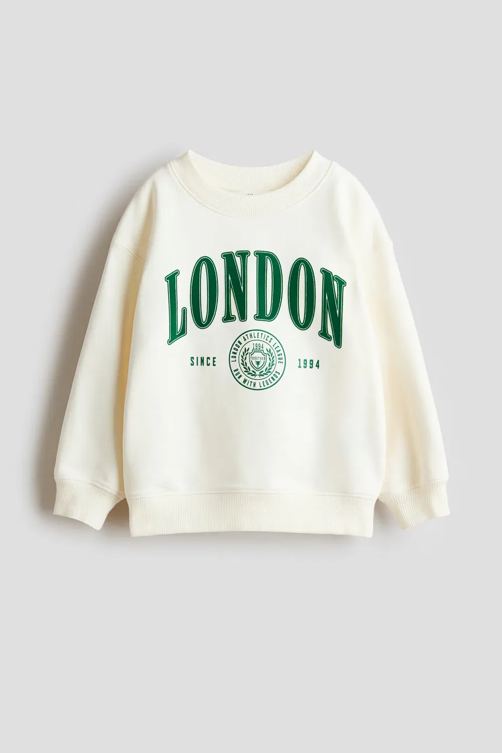 Толстовка с принтом и круглым вырезом H&M, Cremefarben/London
