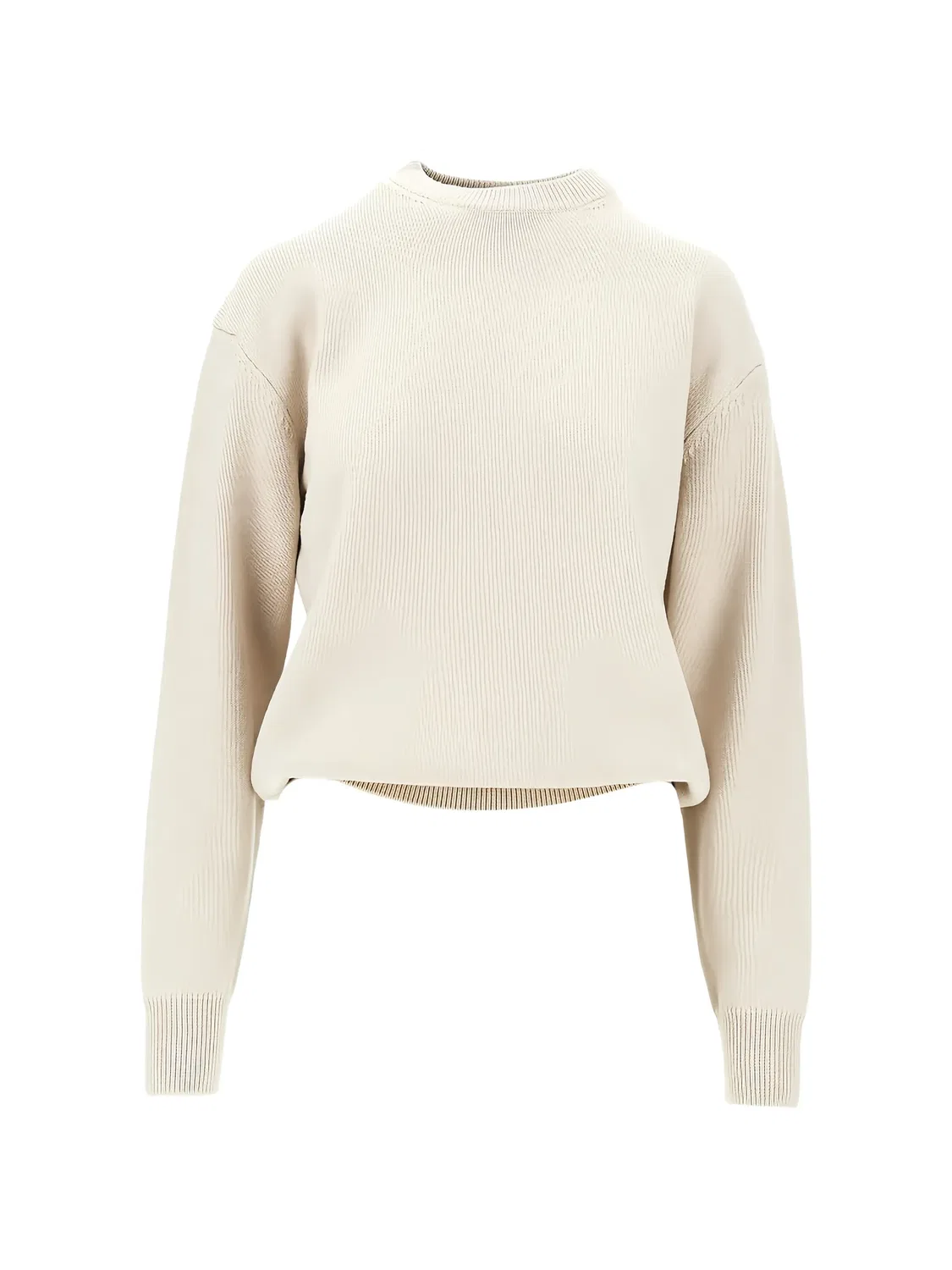 Шерстяной свитер в рубчик Jacquemus, нейтральные
