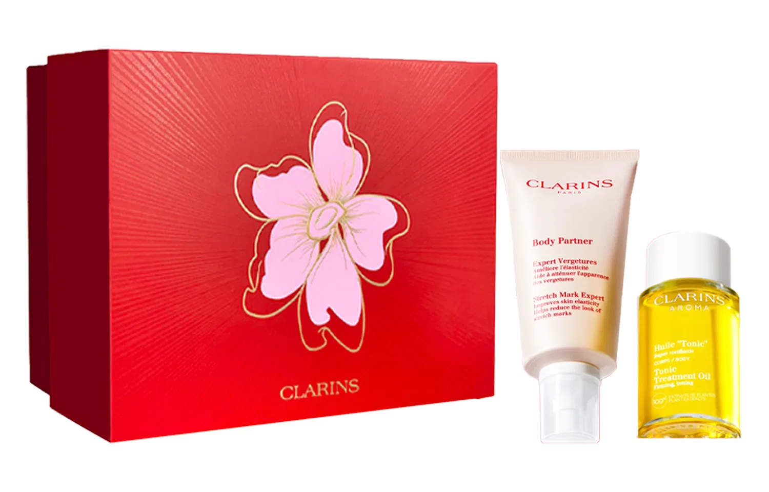 Набор для ухода за кожей CLARINS, Body Lotion 175ml + Cuticle Oil 100ml, Mother's Day Limited Edition, CLARINS, Black