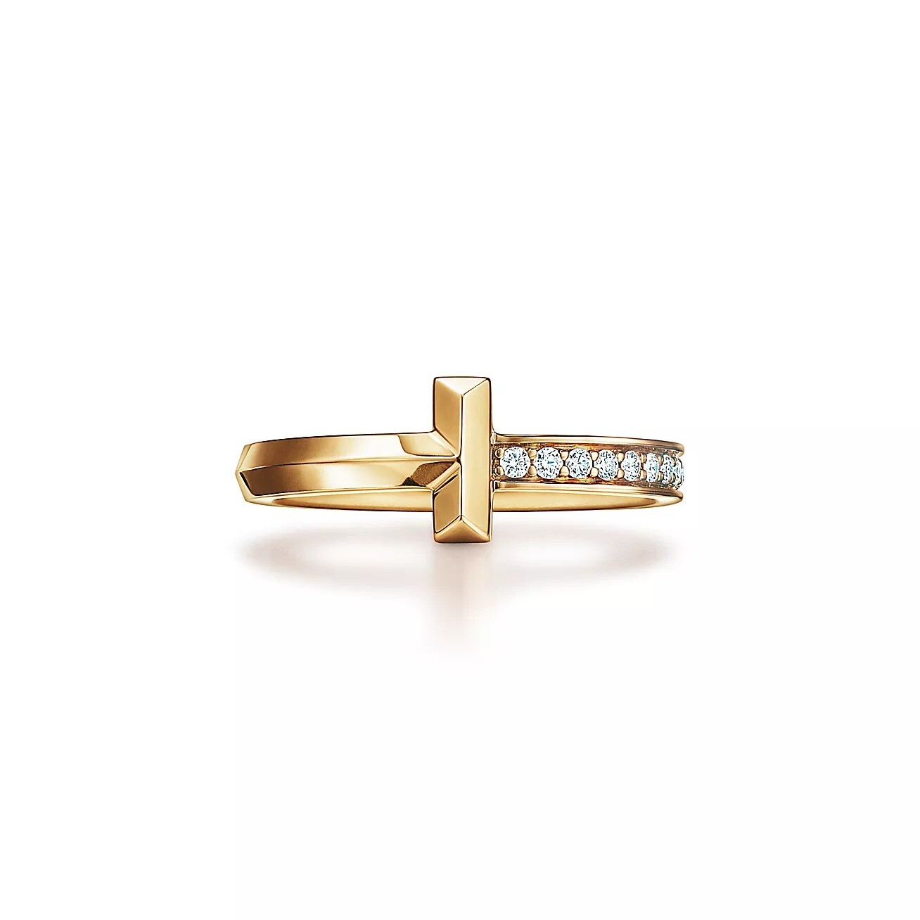 

Кольцо Tiffany & Co. TI, желтое золото с бриллиантами