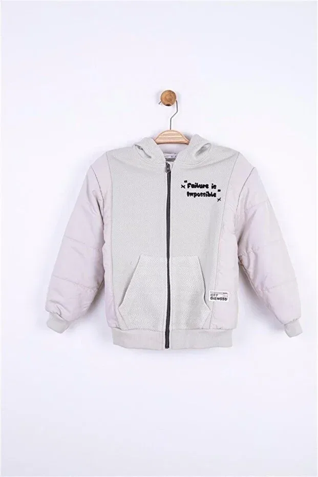 Детская куртка для девочек с капюшоном Generic Brands, Nude Color — фото 2