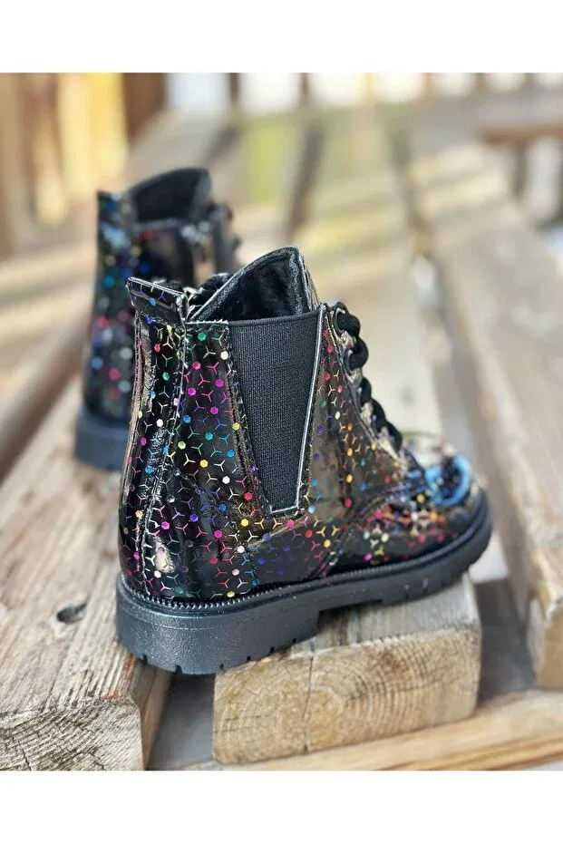 Детские ботинки на молнии с нескользящей подошвой Surpie Shoes, Black - Color — фото 4
