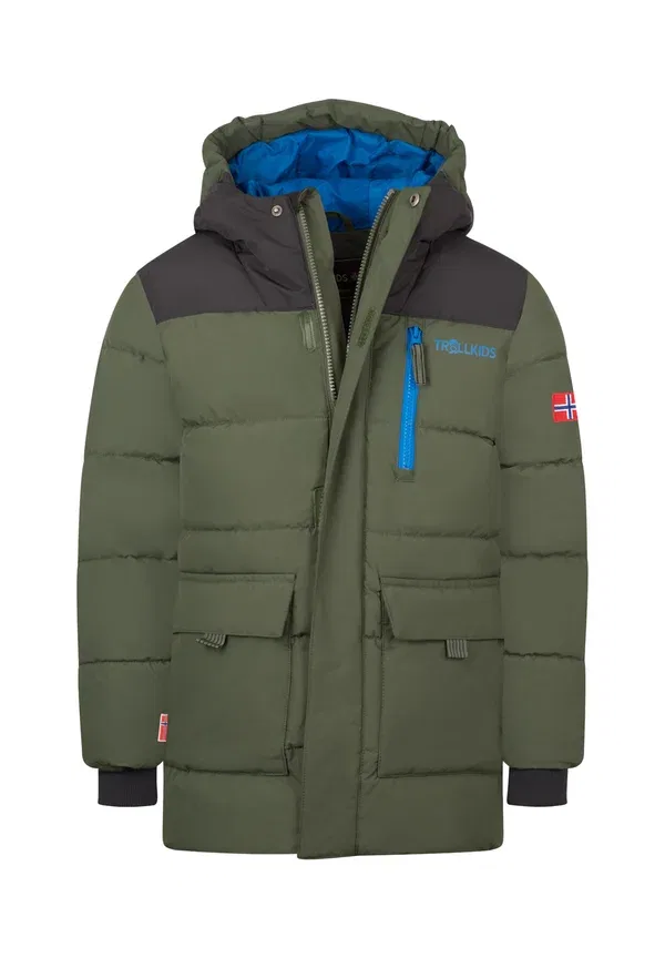 Куртка зимняя Torsvag Trollkids Ivy Black, Electric Blue, черный/синий