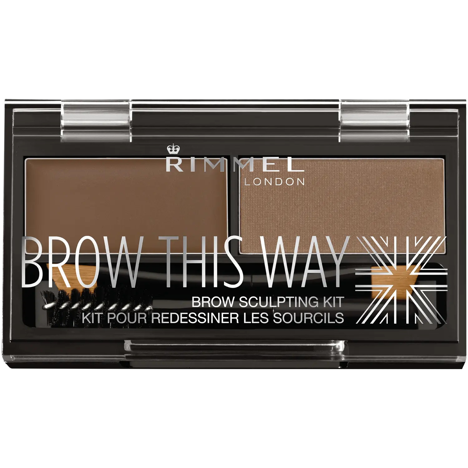 

Rimmel Brow This Way палитра для бровей Medium Brown 002, 2,4 г