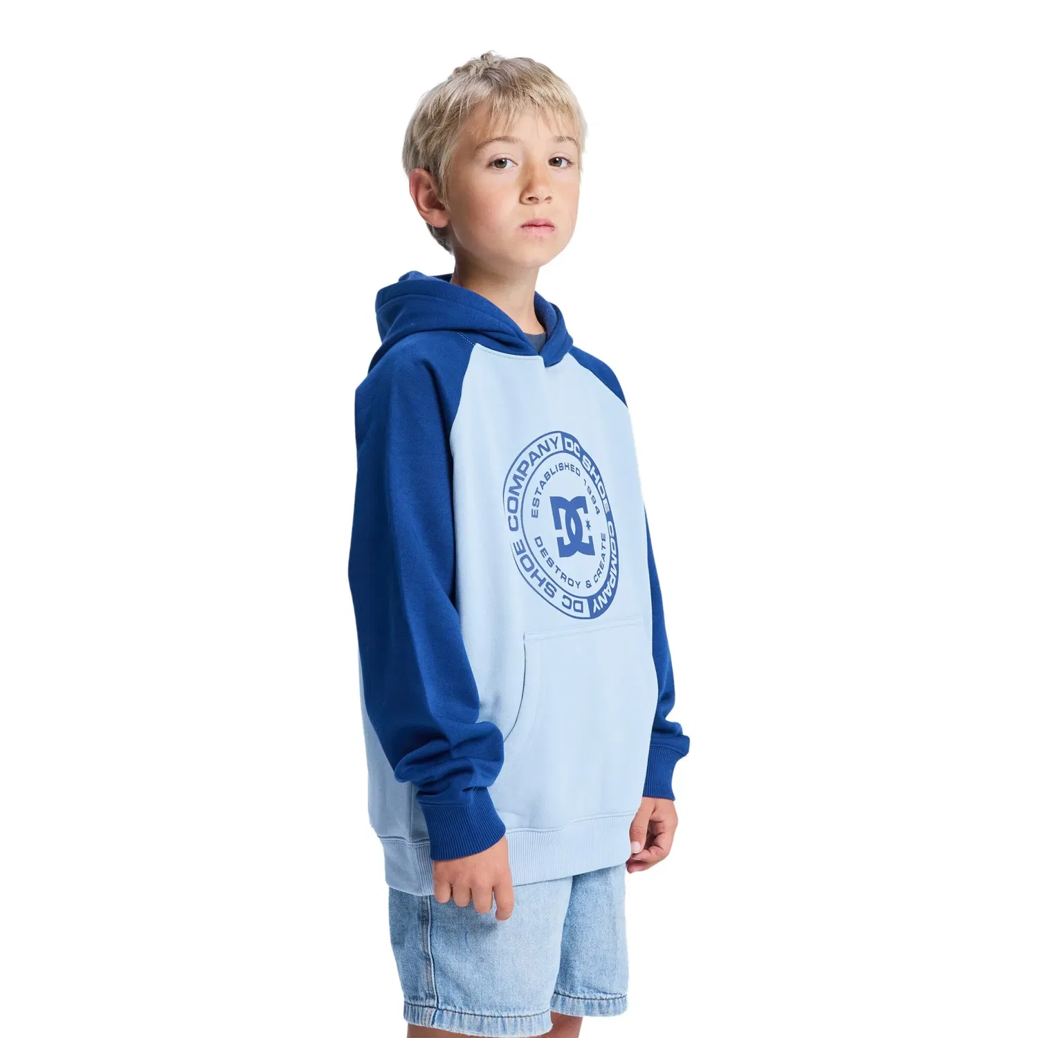 Детская худи для мальчиков с принтом DC Corpo Raglan DC Shoes, Azul — фото 3